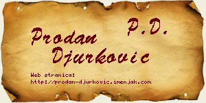 Prodan Đurković vizit kartica
